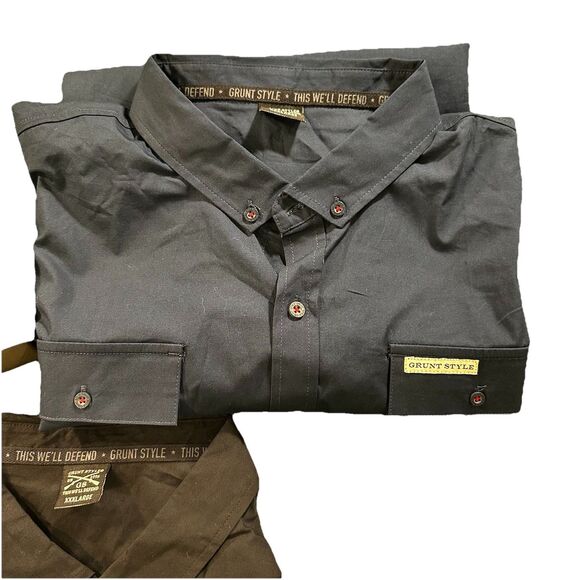 Three (3) Grunt Style Garage SS Button Down Mens Shirts Size XXXL American Flag - Picture 3 of 16